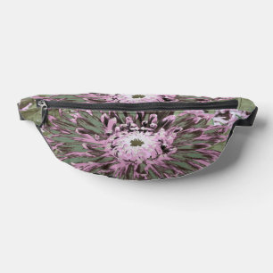 Rosa und grüne Dahlienblume Bauchtasche