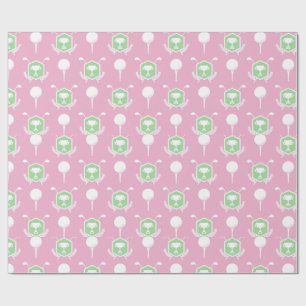 Rosa und grüne Damen-Golf-Liga-Geschenkpapier Geschenkpapier