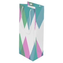 Rosa und grüne Dreiecke Geschenktüte Für Weinflaschen