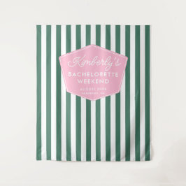 Rosa und grüne Foto der 50er Jahre Wandteppich