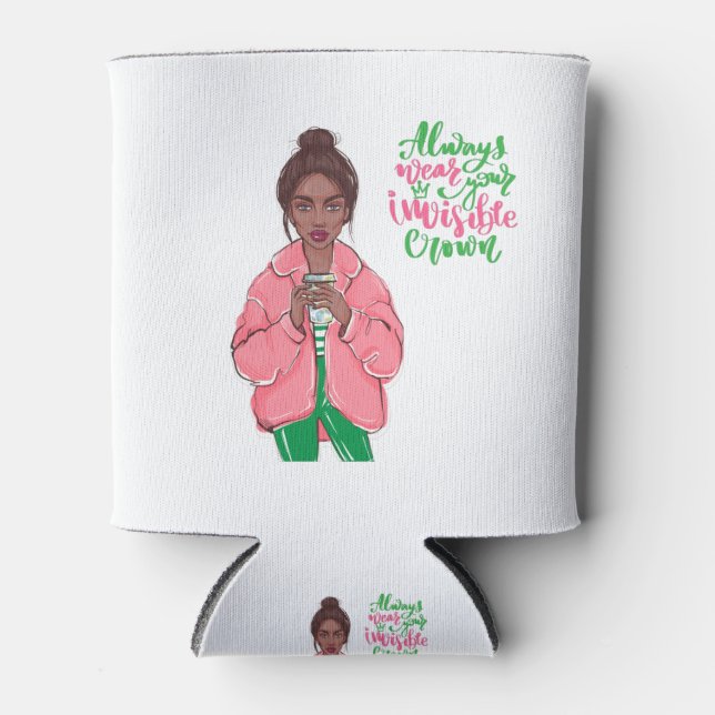 Rosa und grüne Königin Dosenkühler (Vorderseite)