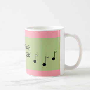 Rosa und grüne Meister der Musik Tasse