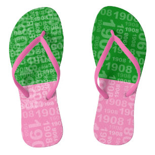 Rosa und grüne Neunzehn  Flip Flops