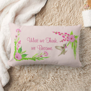 Rosa und grüne Nostalgie, Blumenkissen Lendenkissen