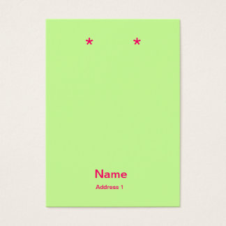 Rosa und grüne Ohrenkarten