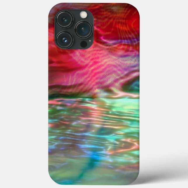 Rosa und grüne Perlenstruktur Case-Mate iPhone Hülle (Rückseite)