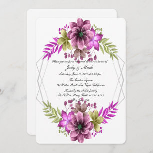 Rosa und grüne Probe Einladung