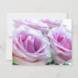 Rosa und grüne Rosen Einladung