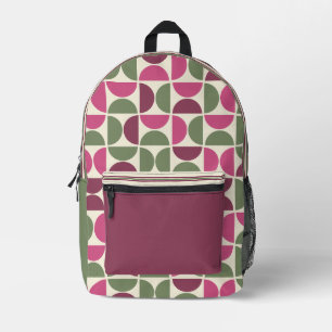 Rosa und grüne Runden/Halbjahrhunderte Bedruckter Rucksack