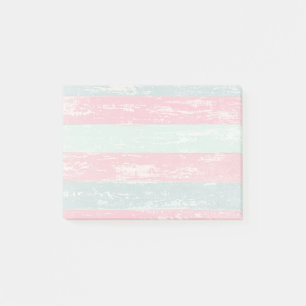 Rosa und grüne rustikale Holzzaun Grunge Textur Post-it Klebezettel