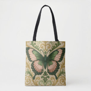 Rosa und grüne Schmetterlings-Tasche