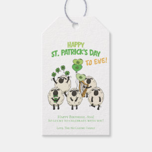 Rosa und grüne St. Patrick's Day-Schafe für irisch Geschenkanhänger