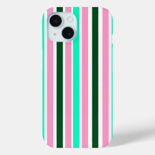 Rosa und grüne Streifen Case-Mate iPhone Hülle