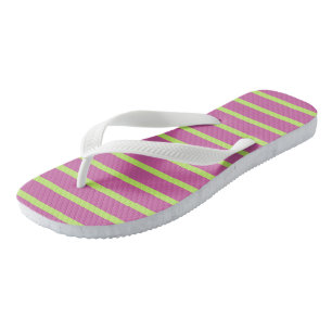 Rosa und grüne Streifen Flip Flops