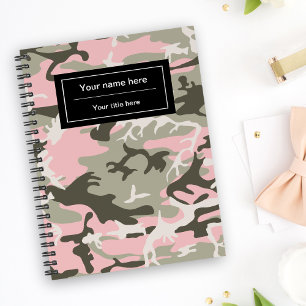 Rosa und grüne Tarnung, Tarnmuster, Militär, Armee Notizbuch