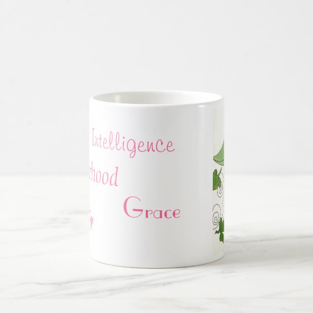 rosa und grüne Tasse (Mittel)