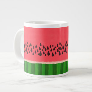 Rosa und grüne Wassermelone Jumbo-Tasse