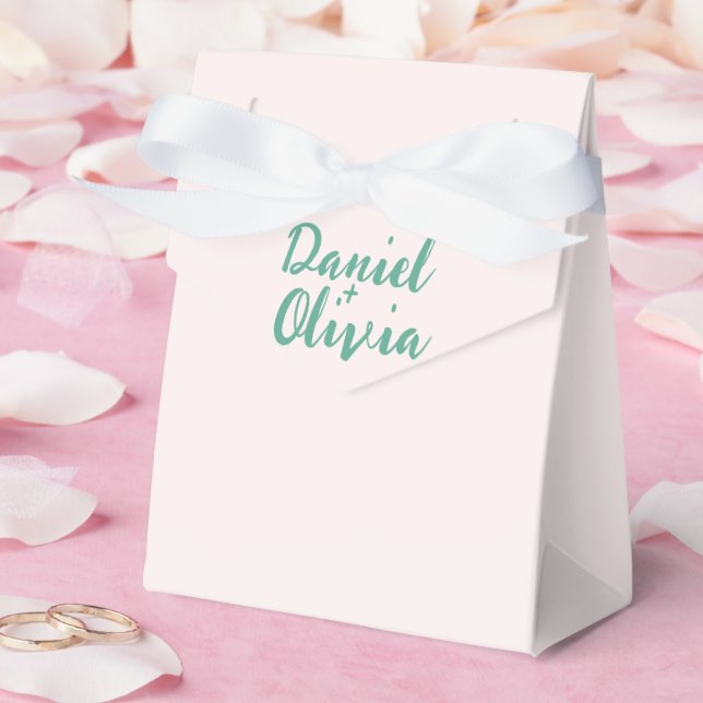 Rosa und grüne Wavy-Hochzeit Geschenkschachtel (Hochzeit)