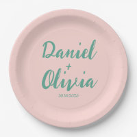 Rosa und grüne Wavy-Hochzeit