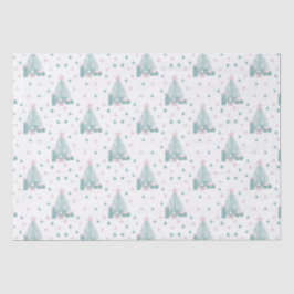 Rosa und grüne Weihnachten Seidenpapier