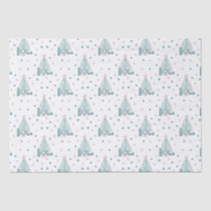 Rosa und grüne Weihnachten Seidenpapier