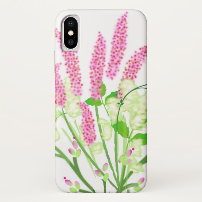 Rosa und grüne Wildblumen iPhone/iPad Gehäuse Case-Mate iPhone Hülle (Rückseite)