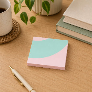Rosa und grüne Wirbel Post-it Klebezettel