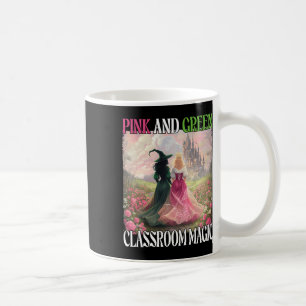 Rosa und grüner Clroom Magic Hexenmeister Hallowee Kaffeetasse