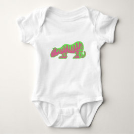 Rosa und grüner Tiger Baby Strampler
