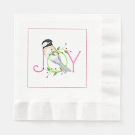 Rosa und grünes Weihnachtsbuch Napkins Serviette