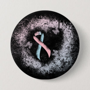 Rosa und hellblauer Schleier - Bewusstseinsschärfe Button