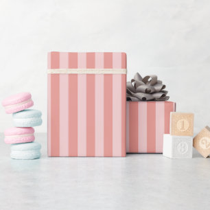Rosa und hellrosa Streifen Geschenkpapier