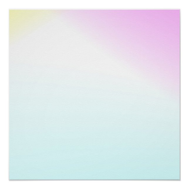 Rosa und himmelblauer moderner Gradient-Kunst-Wand Poster (Vorderseite)