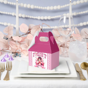 Rosa und hübsche florale Brustkrebs- Geschenkschachtel