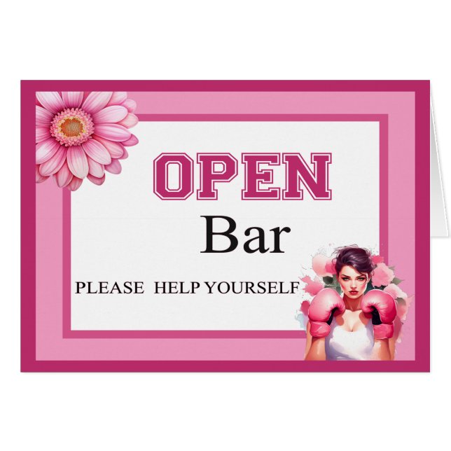 Rosa und Hübscher Blumenkrebs Offene Bar (Vorderseite (Horizontal))