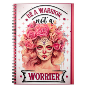 Rosa und Hübscher Zuckerschädel Notizblock