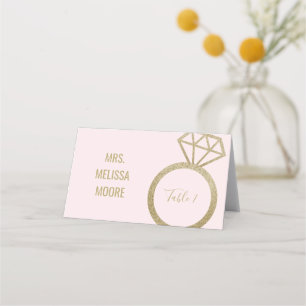 Rosa und Imitate Gold Glitzer Verlobung Ring Brida Platzkarte
