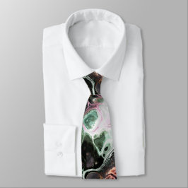 Rosa und Jadegrün mit Krawatte