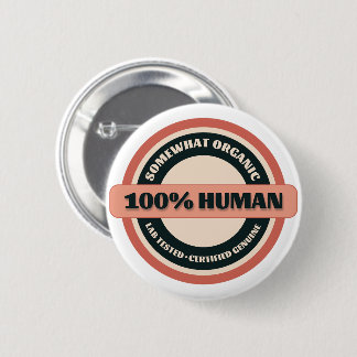 Rosa und Korallen 100% des Menschen | Etwas Bio Button