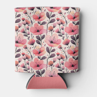 Rosa und Korallenflora Dosenkühler