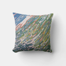 Rosa und korallenrote Brandung in Miami-Kissen Kissen