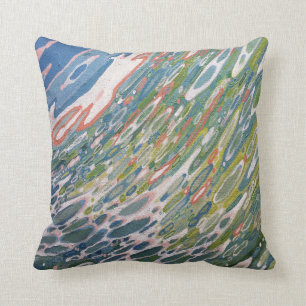 Rosa und korallenrote Brandung in Miami-Kissen Kissen