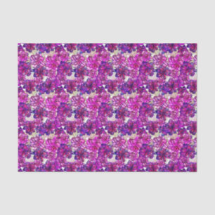 Rosa und lila abstraktes Blumen-Muster Seidenpapier