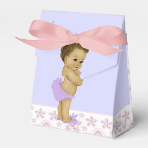 Rosa und lila afroamerikanische Babyparty für ein  Geschenkschachtel