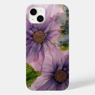 Rosa und lila Alkoholfarbe Blume Case-Mate iPhone 14 Plus Hülle