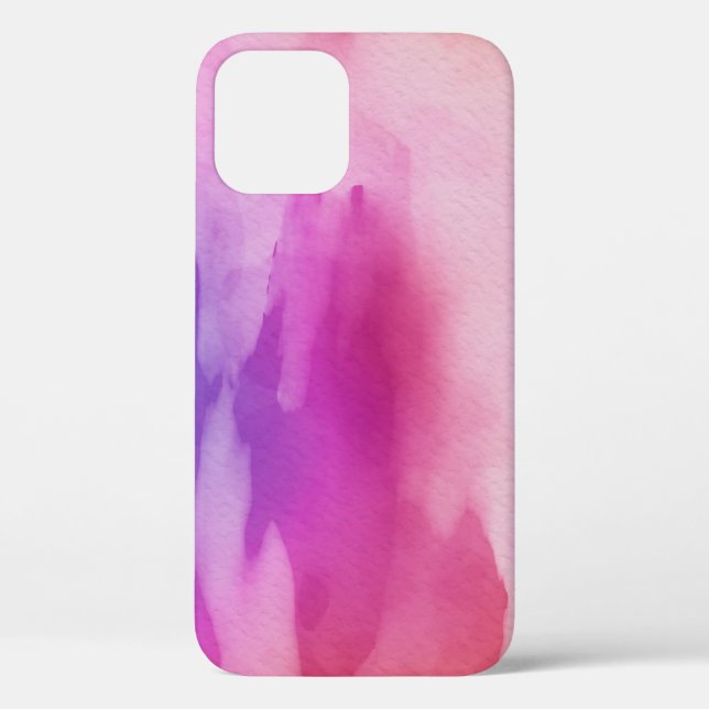 Rosa und Lila Aquarellfarben Case-Mate iPhone Hülle (Rückseite)