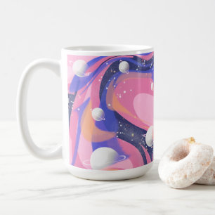 Rosa und Lila Außenraum Abstrakt drehen Kaffeetasse