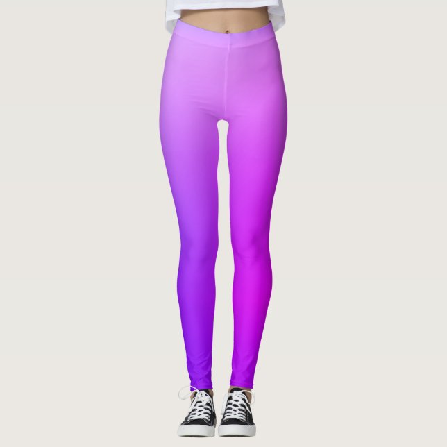 Rosa und Lila benutzerdefinierte Leggings (Vorderseite)