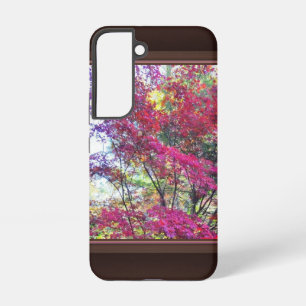Rosa und Lila Blätter Samsung Galaxy Hülle