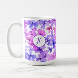 Rosa und Lila Blume Kaffeetasse